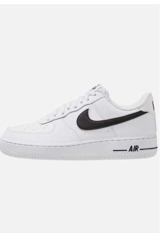weiße nikes mit schwarzem nike zeichen